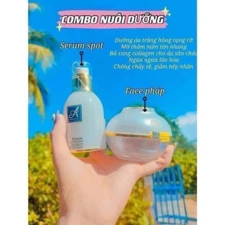 combo kem face pháp và serum