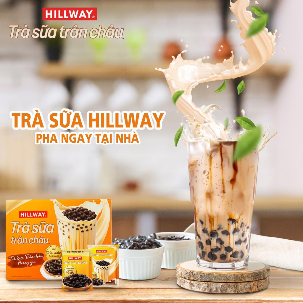 HỘP 5 COMBO TRÀ SỮA TRÂN CHÂU HILLWAY, KÈM GÓI TRÂN CHÂU