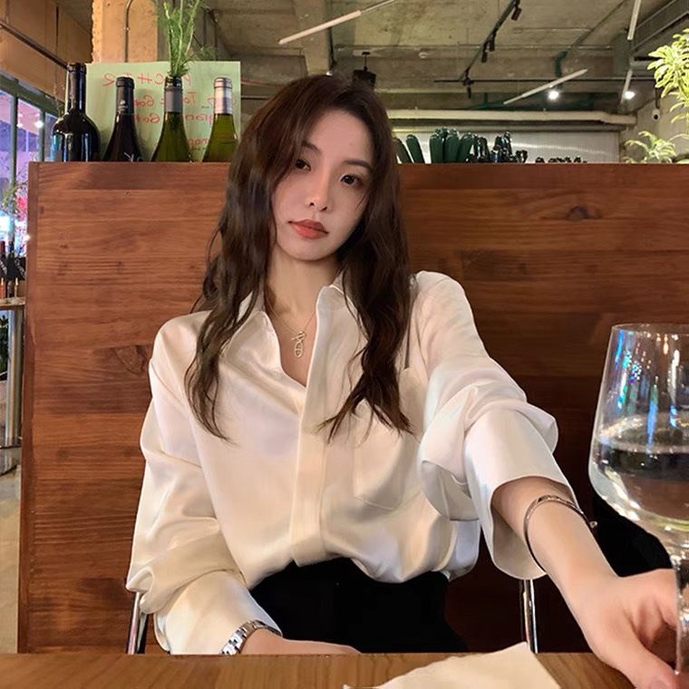 Áo Sơ Mi Tay Dài Dáng Rộng Màu Hồng Thời Trang Mùa Hè Cho Nữ