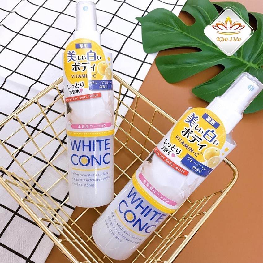 Xịt Dưỡng Trắng Da White Conc Body Lotion Vitamin C 245ml