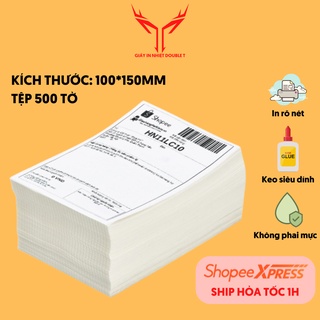 Giấy in nhiệt, Decal tem nhiệt A6 100x150 Có Sẵn Lớp Dán, Chống nước, In Đơn Shopee Thương Mại Điện Tử