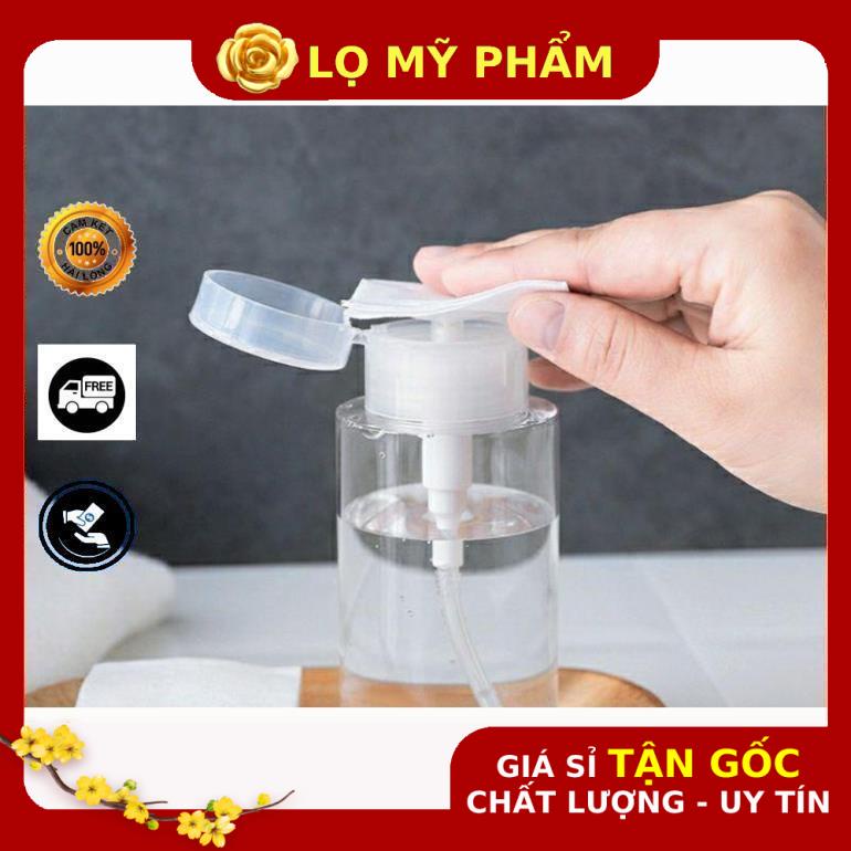 Lọ Chiết Nước Tẩy Trang ❤ [120ml,150ml,200ml] Chai Nhựa Pet Chiết Mỹ Phẩm Toner Có Nút Nhấn Tiện Lợi