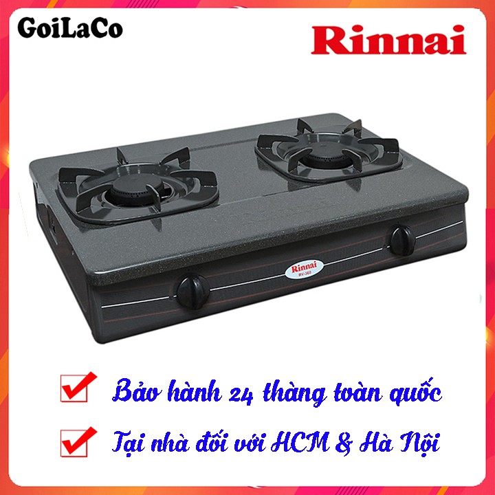 Bếp gas đôi Rinnai RV-360(GM)N mặt men – màu xám