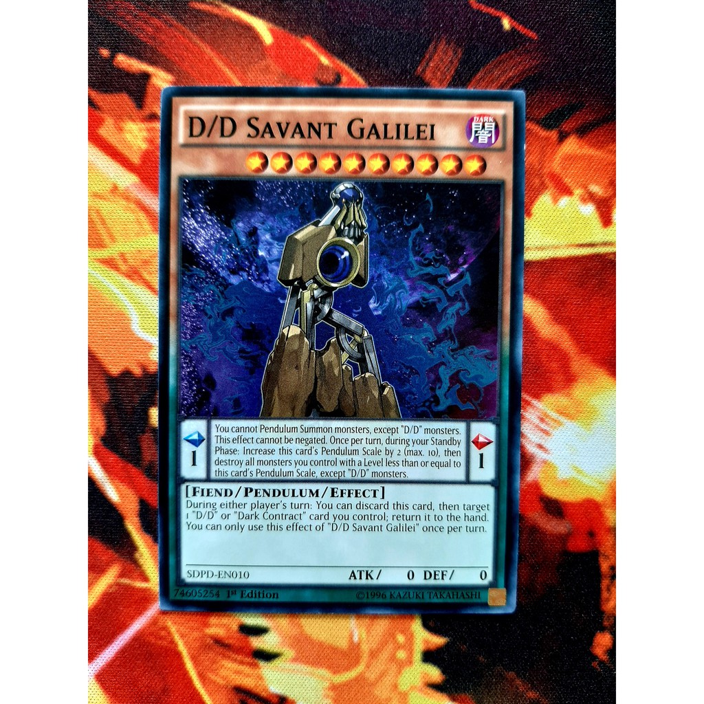 THẺ BÀI YUGIOH - PENDULUM - D/D Savant Galilei - SDPD-EN010 - Common 1st Edition