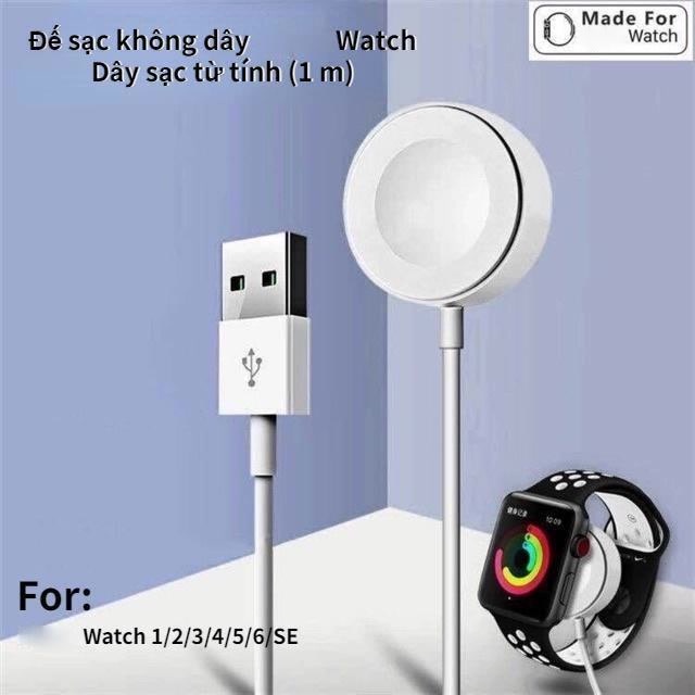 SẠC đồng hồ thông minh từ tính USB/TYPE C For táo Watch7/6/5/4/3/2 - BẢO HÀNH 12 THÁNG 1 ĐỔI 1