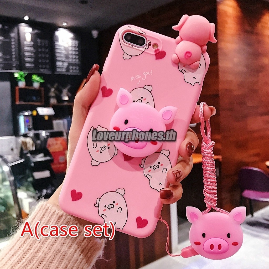 Ốp lưng điện thoại bằng TPU mềm hình con heo dành cho Case Vivo V9 V7 Pus V5s V5 Y55 Y66 Y71 Y83 Y93 Y97 X9 X20