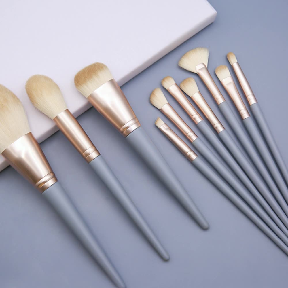 Set 10 Cọ Trang Điểm Phấn Mắt Má Hồng Lông Mềm Chất Lượng Cao