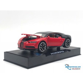 Xe Mô Hình Bugatti Chiron 1:32 MiniAuto ( Đỏ Đen )