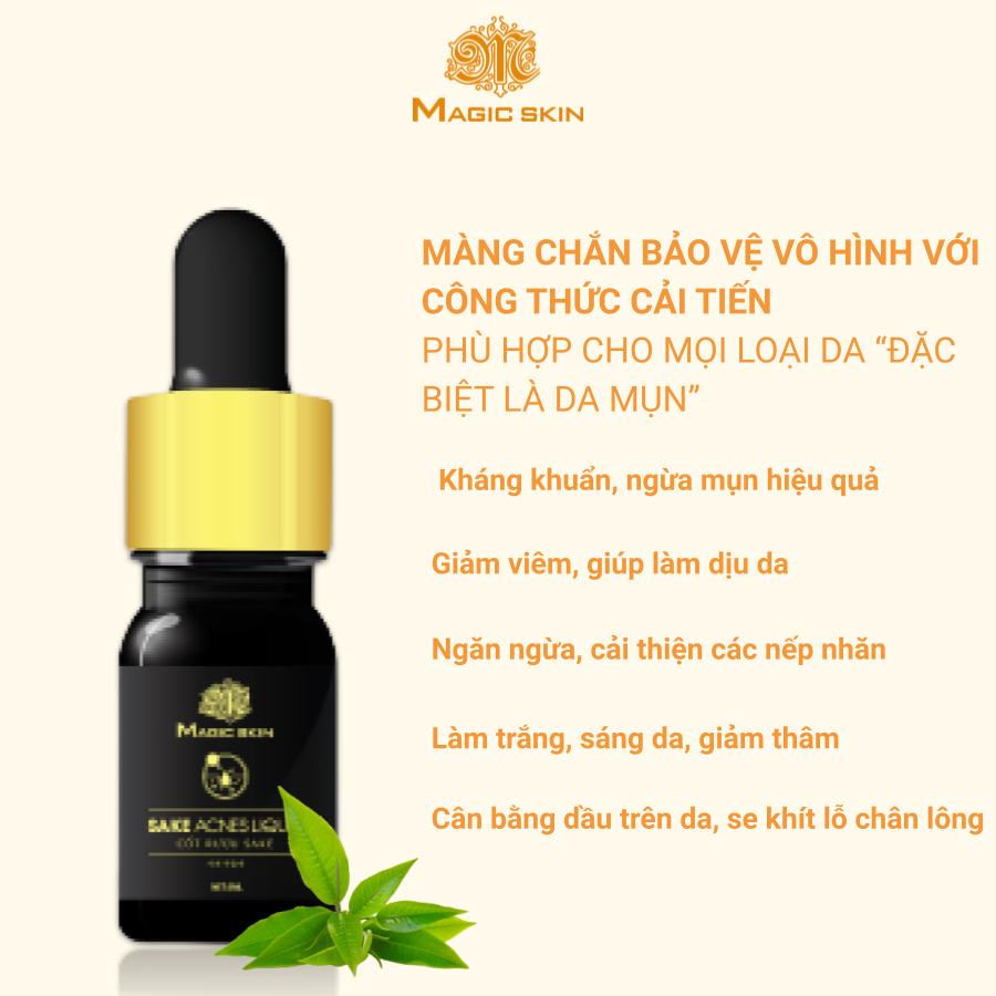 Tinh chất ngừa mụn không xưng Magic Skin Sake Acnes Liquid 5ML