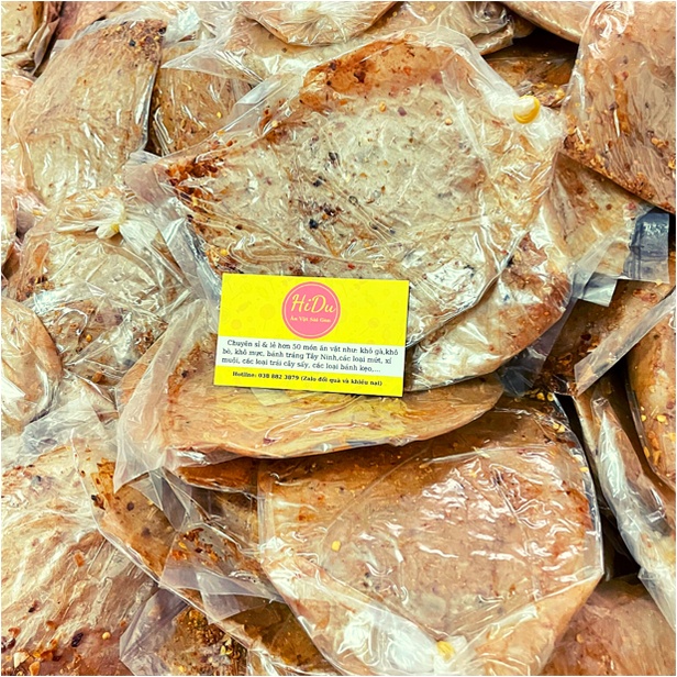 Bánh tráng xì ke muối nhuyễn tây ninh phơi sương dẻo siêu cay 30gr Ăn vặt HiDu vừa ngon vừa rẻ