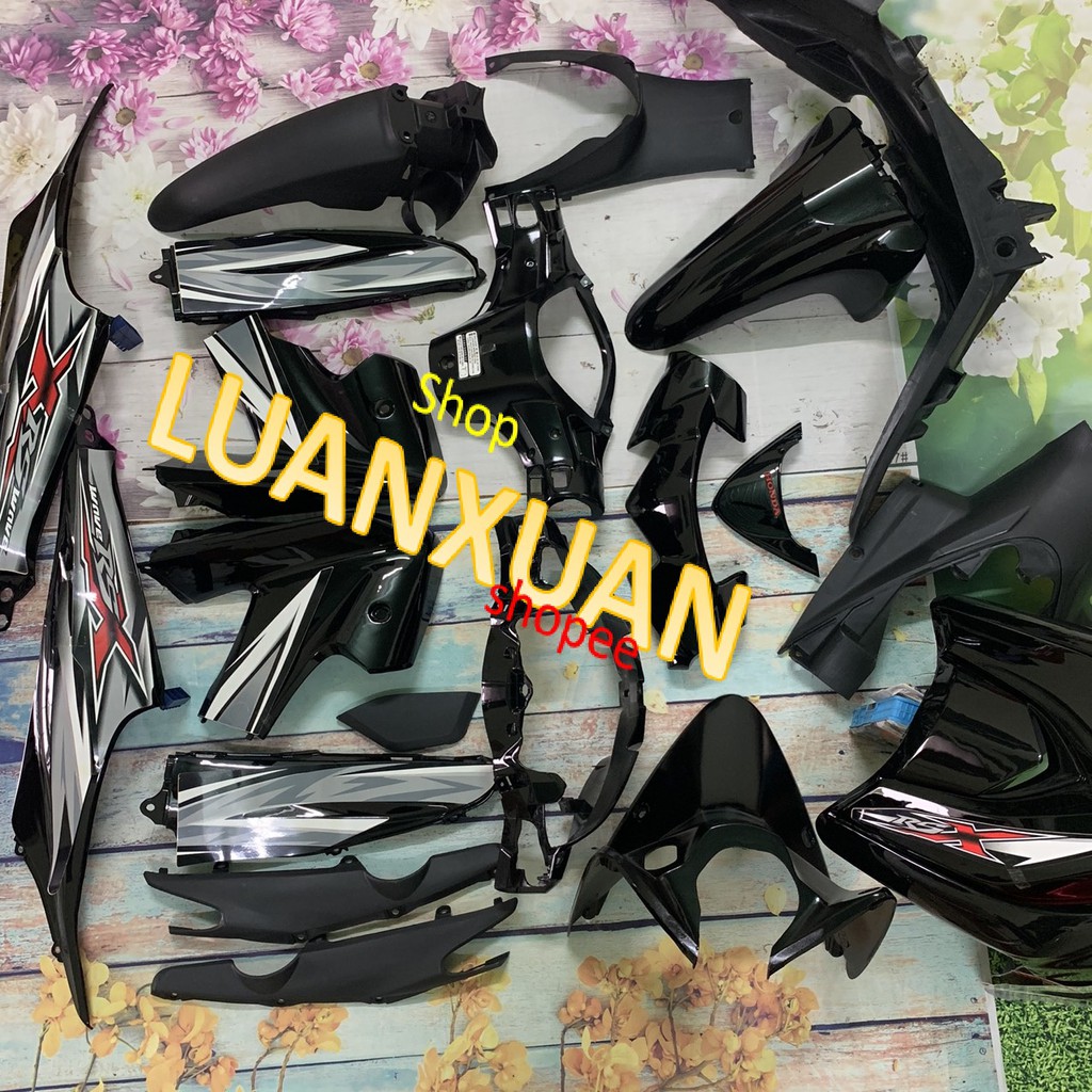 Bộ vỏ nhựa  - Dàn áo xe Wave RSX 110 -RSX đời 2008 đến 2012 màu ĐEN-nhựa nguyên sinh loại 1