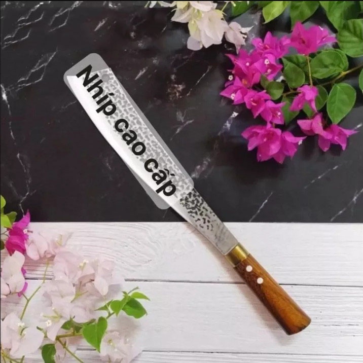 Dao parang chuyên chặt Cây Đi Rừng Thép Nhíp dập vân 2chống dính 2 mặt cán gỗ cẩm chỉ cao cấp