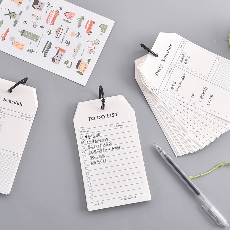 Set 52 Tờ Giấy Ghi Chú/ Lên Kế Hoạch/ Sổ Tay Đa Năng Nhỏ Gọn Sáng Tạo