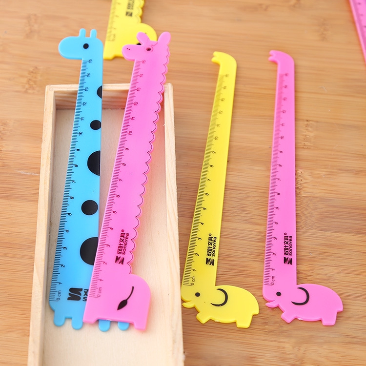 Thước nhựa hình hươu cao cổ dễ thương 15cm