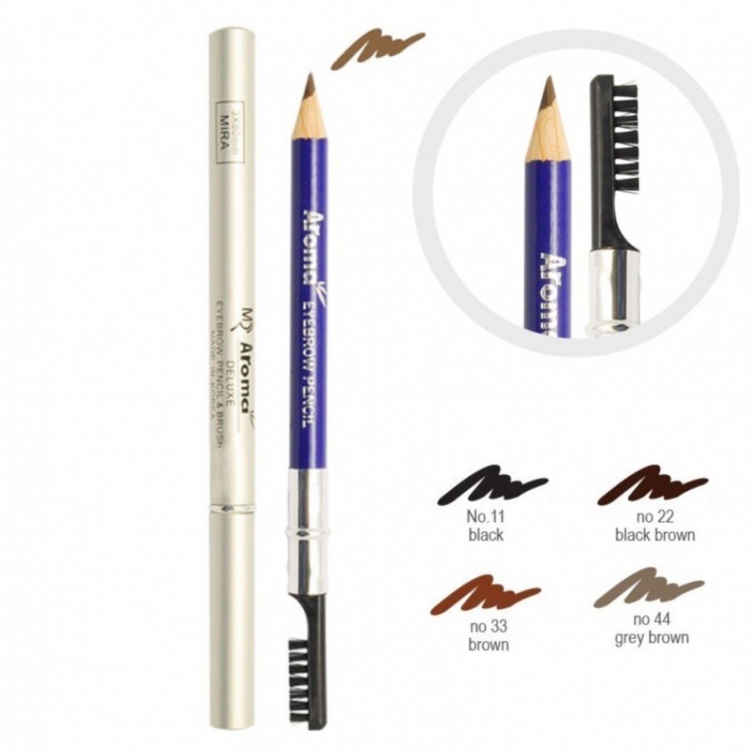 Chì Kẻ Chân Mày Dạng Chuốt Aroma Eyebrow Pencil & Brush (Product From Korea) | BigBuy360 - bigbuy360.vn