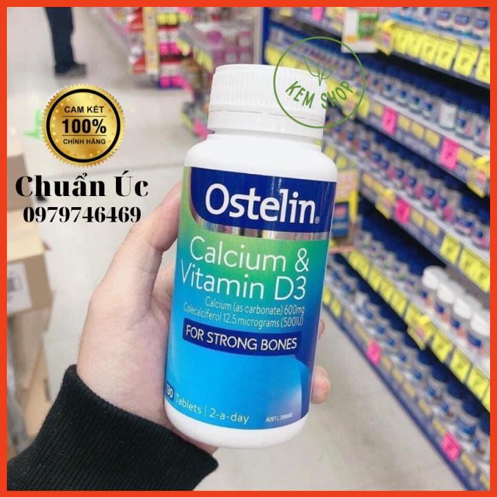 [Cam Kết Hàng Auth] Canxi bầu Ostelin Calcium & Vitamin d3 bổ sung Canxi, D3 cho bà bầu, mẹ cho con bú