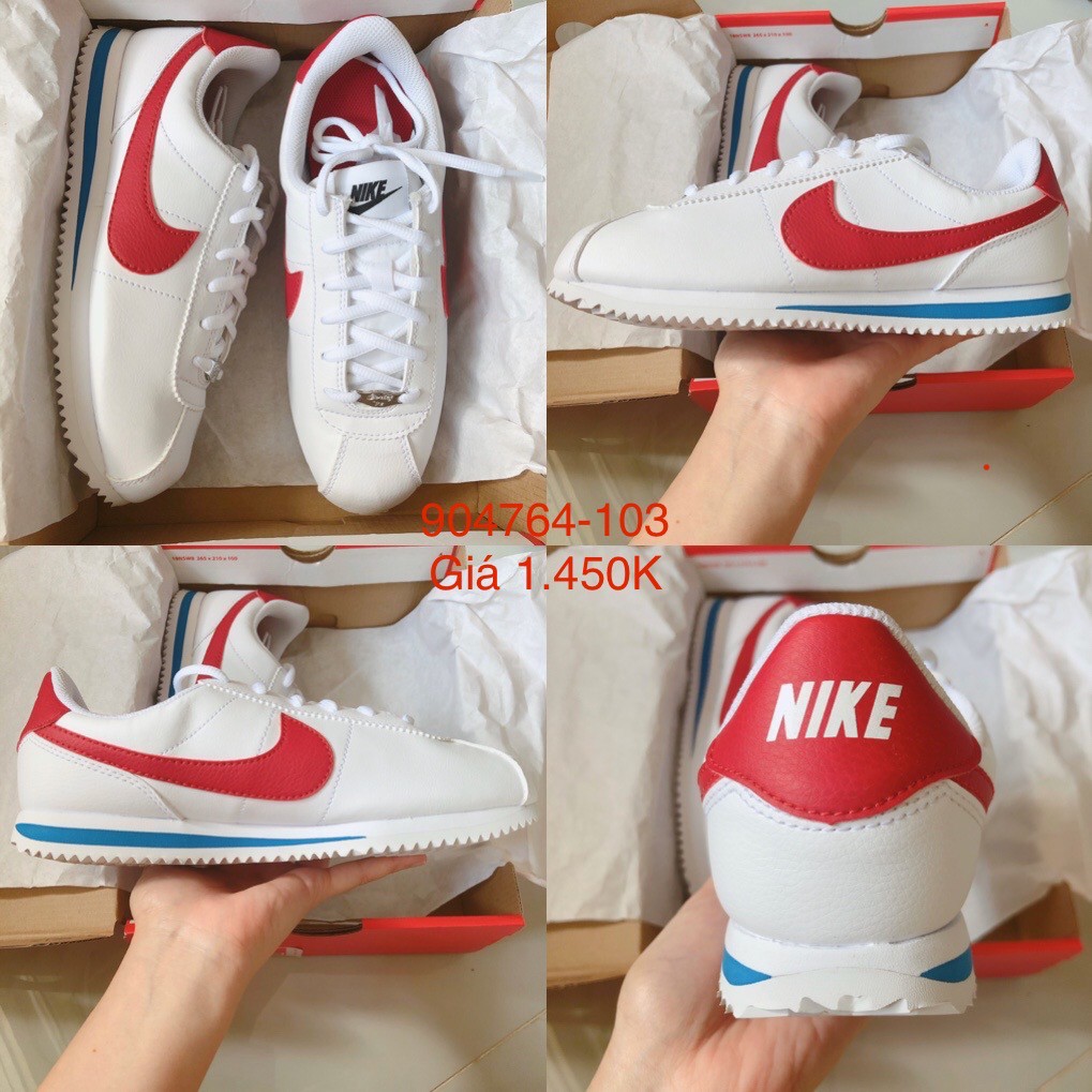 Giày Cortez Trắng Đỏ- Hình Thật SP (Nhắn tin để được tư vấn size)