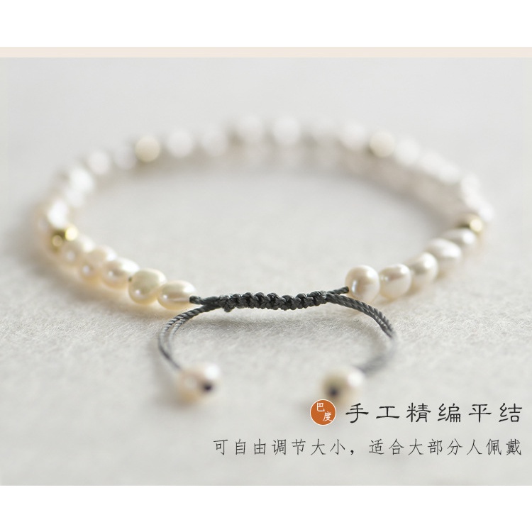 [Hàng Mới Về] Vòng Tay Đính Hạt Ngọc Trai Cảm Giác Chạm Cảm Giác Phong Cách Retro Mùa Hè Mới Cho Nữ