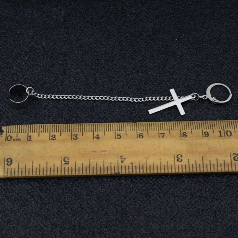 Khuyên tai kẹp vành gắn ngôi sao/thánh giá độc đáo