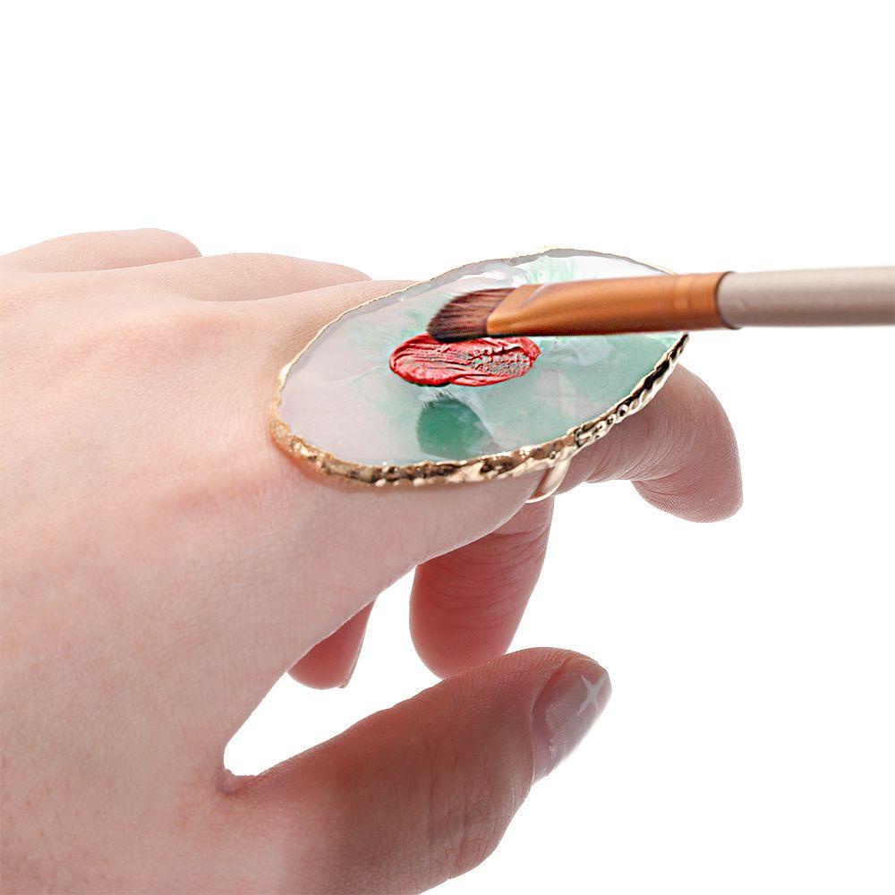 Bảng Pha Màu Vẽ Móng Nghệ Thuật Bằng Nhựa Resin|Kệ Trưng Bày Nhẫn Vẽ Móng Nghệ Thuật