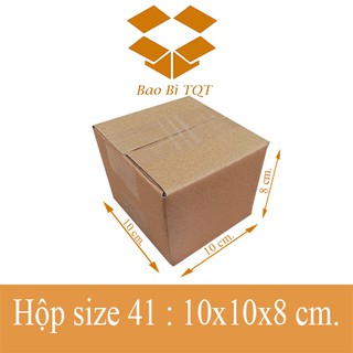 Combo 40 hộp carton size 41 - hộp carton 10x10x8 cm- hộp carton giá rẻ.