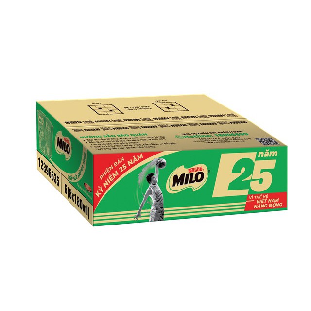 Lốc 8 hộp sữa milo 180ml