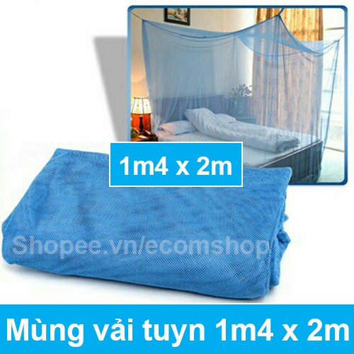 Mùng vải tuyn cột dây (mùng ngủ chống muỗi và côn trùng) KVN kích thước 1m4 x 2m