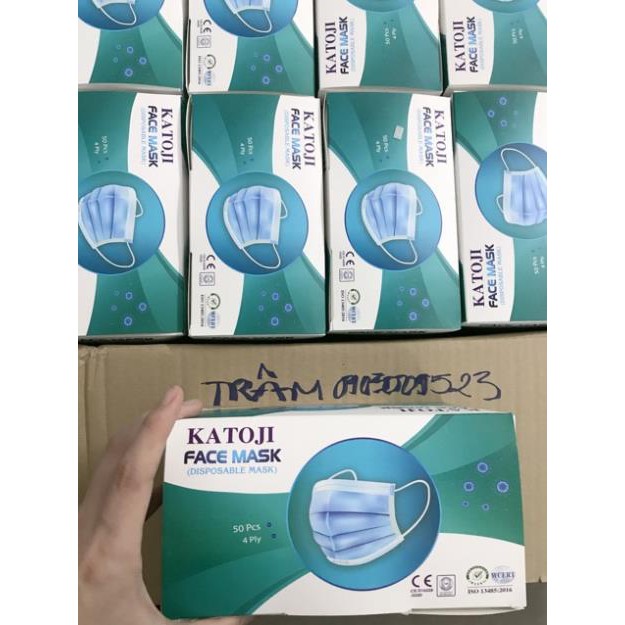 KHẨU TRANG NAM ANH FAMAPRO/KATOJI 4lớp - màu xanh xịn xuất
