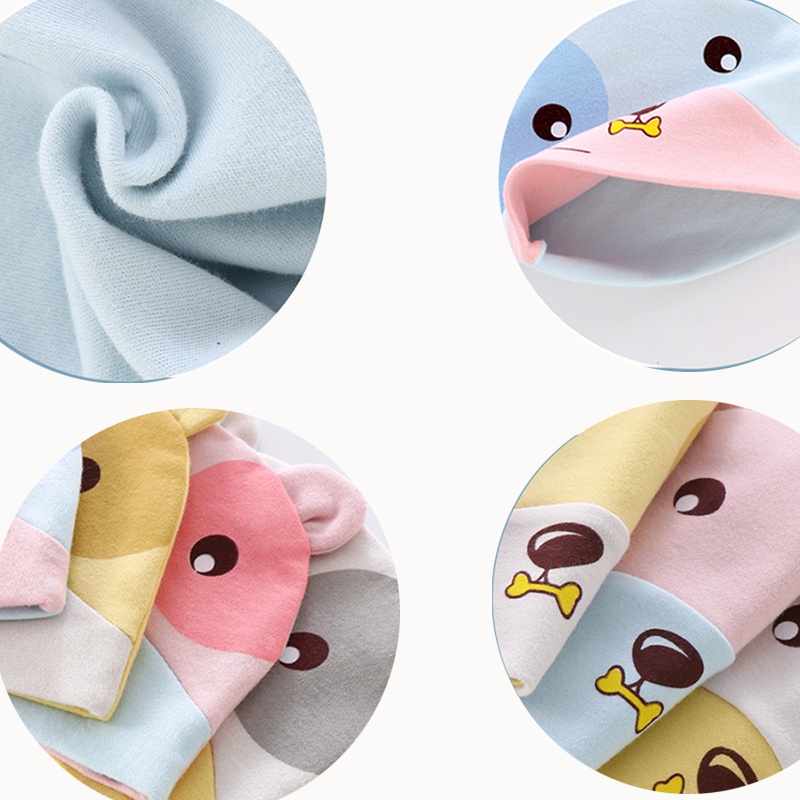 Mũ Cotton Mềm Mại Họa Tiết Hoạt Hình Cho Bé Sơ Sinh