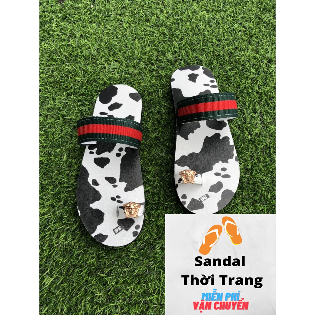 Dép nữ xỏ ngón, SANDALTHOITRANG sandal nữ đế bò sữa kiểu mới full size 30-44