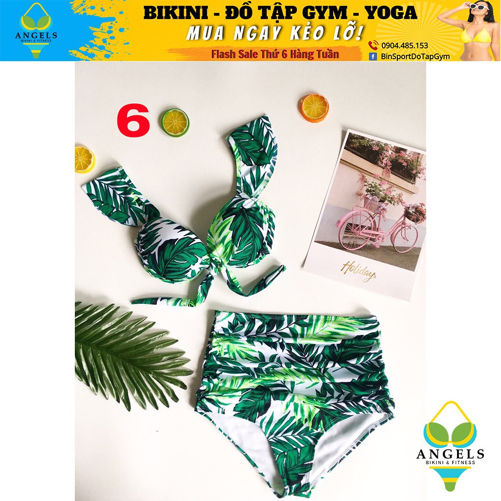 Bikini cánh tiên,quần cạp cao, Bộ Đồ Bơi Hai Mảnh BHV025 [ Giá Sỉ ] | BigBuy360 - bigbuy360.vn