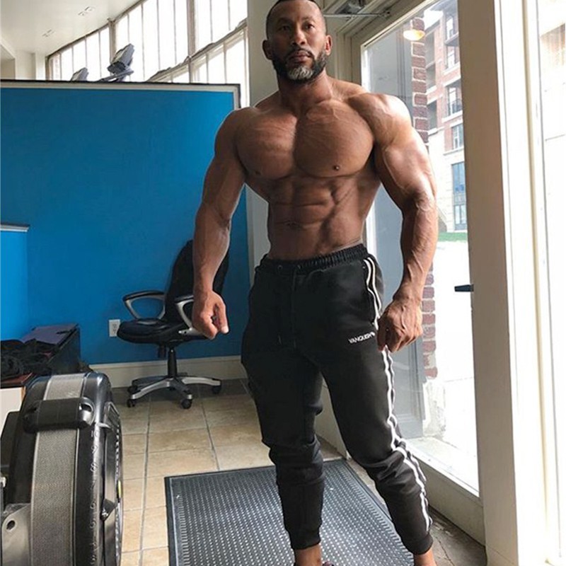 Quần Thể Thao Cotton Kẻ Sọc Thời Trang Năng Động Cho Nam