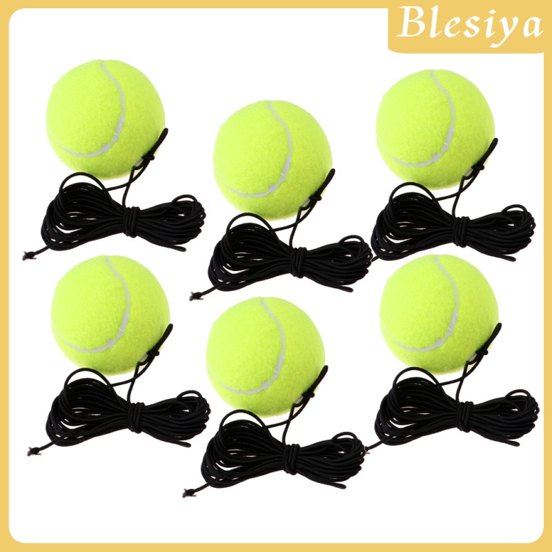 Set 6 Quả Bóng Tennis Kèm Dây Thay Thế Dành Cho Luyện Tập Tennis