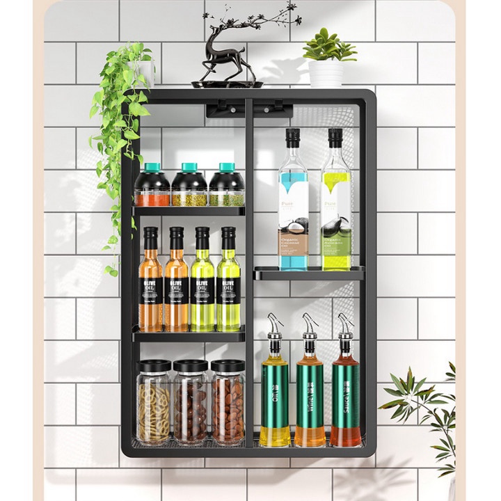 Euro Home - Kệ Bếp Gia Vị Treo Tường Wall Spice Carbon