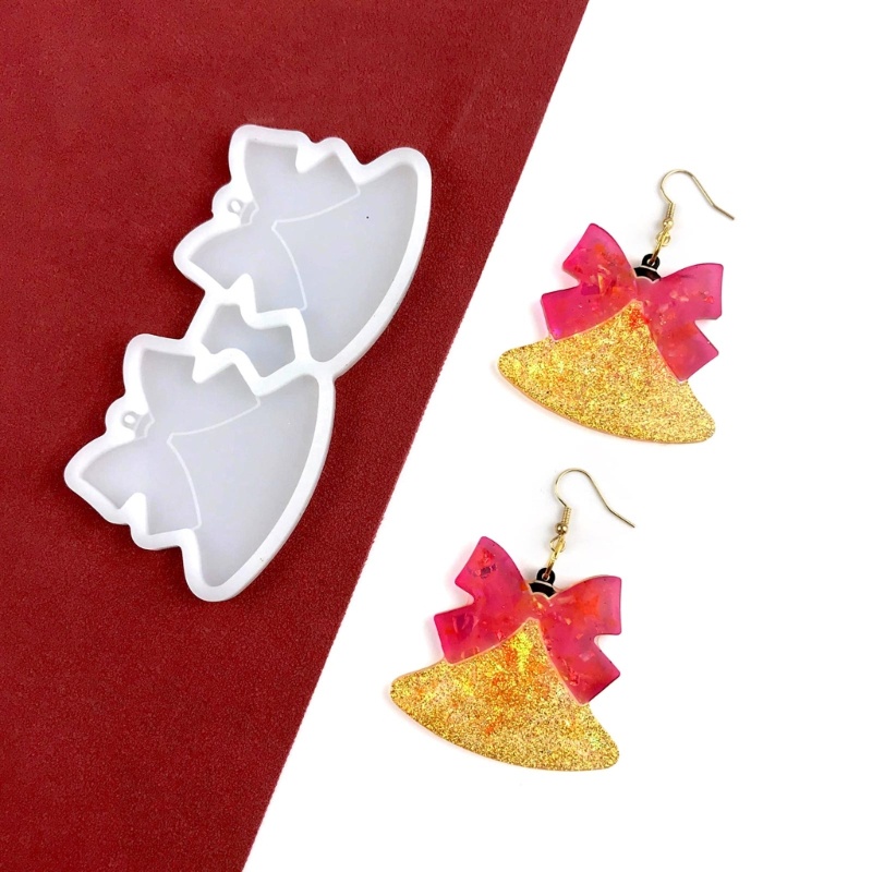 Khuôn Làm Trang Sức Hình Nơ 3D Bằng Nhựa Resin DIY