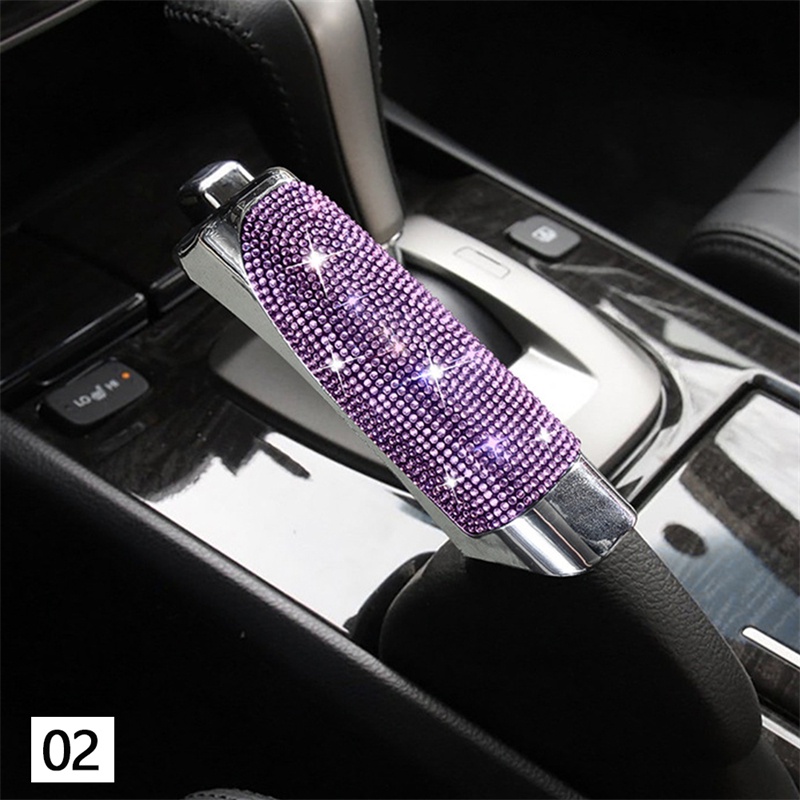 Vỏ bọc phanh tay đính đá lấp lánh cho xe hơi