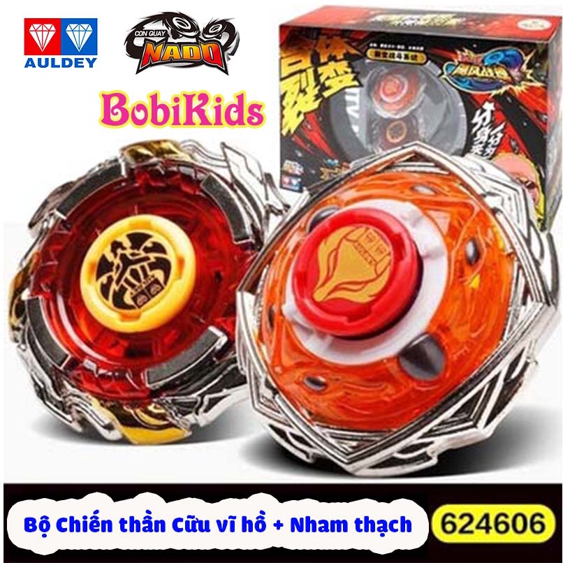 NADO3 - Bộ đôi Con Quay Cữu vĩ hồ + Chiến thần nham thạch  - Hàng chính hãng Auldey