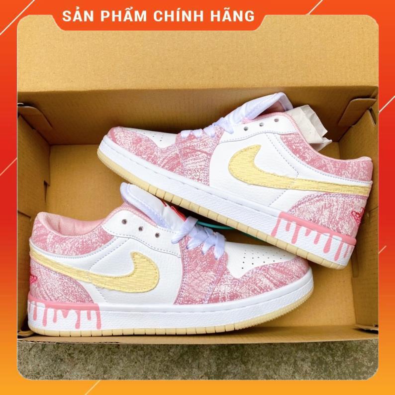 Giầy jordan 1 hồng kem fullbox chất đẹp