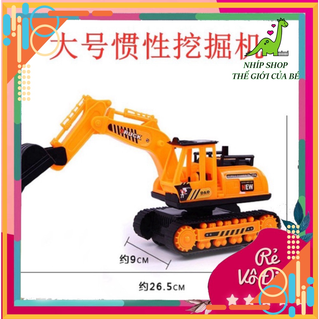 📍Đồ chơi cần cẩu công trường,xe xúc cát bánh đà cho trẻ em - Nhíp Shop