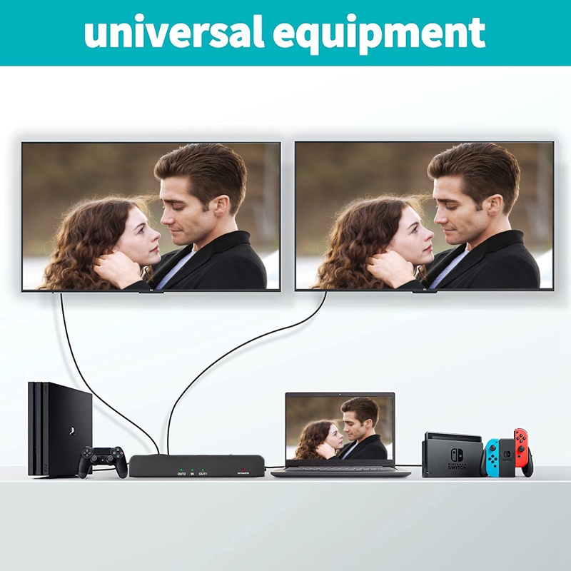 Thiết Bị Chia Cổng 4Kx2K HD 1080P 4K 30Hz 1X4 HDMI 1x2 3D 1 Trong 4 Ra 2 Cho PS3 PS4 XBOX Máy Chiếu / Máy Tính / Laptop