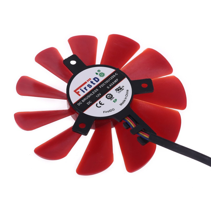 Bộ 2 Quạt Tản Nhiệt 85mm Rx-570-Rs Rx-580-Rs Fd10U12S9-C Cho Xfx Rx470 Rx570 Rs580 Rs