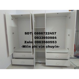Tủ nhựa quần áo trắng trơn siêu đẹp freeship tphcm