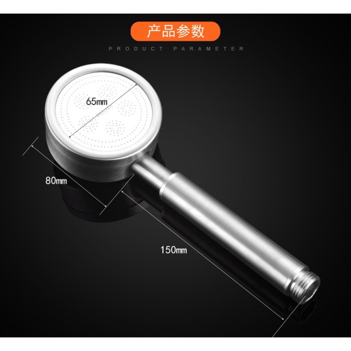 Bộ tay sen tăng áp hợp kim nhôm chống oxi hóa siêu tiết kiệm nước đủ bộ Tay sen+Dây+Giá đỡ - QM027