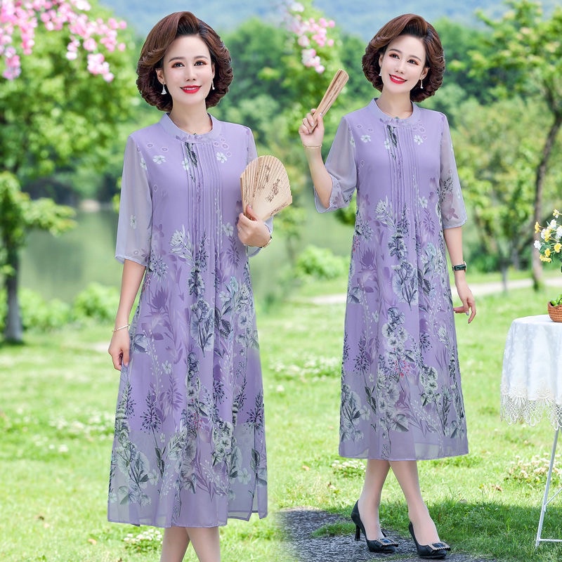 Váy đầm trung niên, váy đầm trung niên quảng châu cao cấp