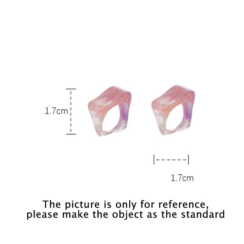 IF ME Nhẫn nhựa màu sắc đẹp mắt phong cách Hàn Quốc cho nữ