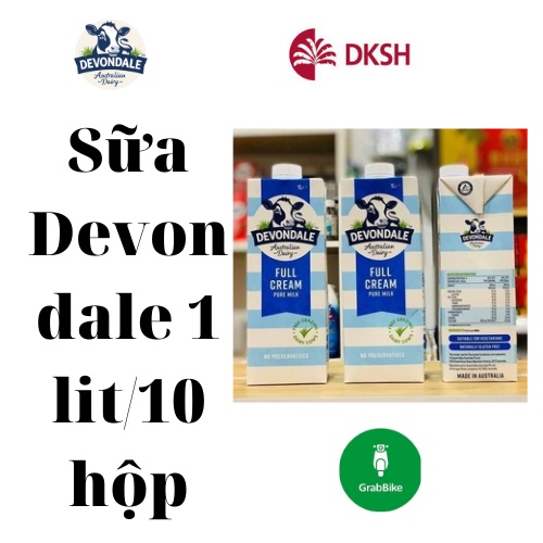 Sữa DEVONDALE Sữa Tươi Nguyên Kem 1L - Sữa Úc Nhập Khẩu DATE 08/2022-[FREE SHIP] TỪ ĐƠN 50K