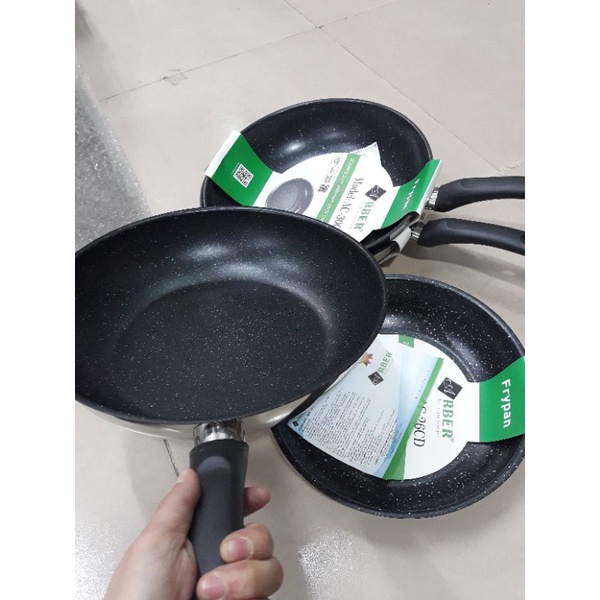 CHẢO SÂU LÒNG CAO VÂN ĐÁ CẤP AC24CD hàng chính hãng nấu được bếp từ