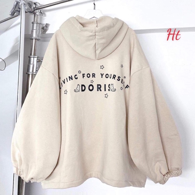 [Mã FAMARAL1 giảm 10K đơn 50K] Áo khoác kaki be mèo doris H2