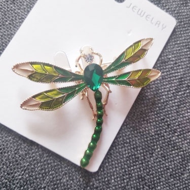Ghim cài áo hình chuồn chuồn đính đá sang trọng thời trang