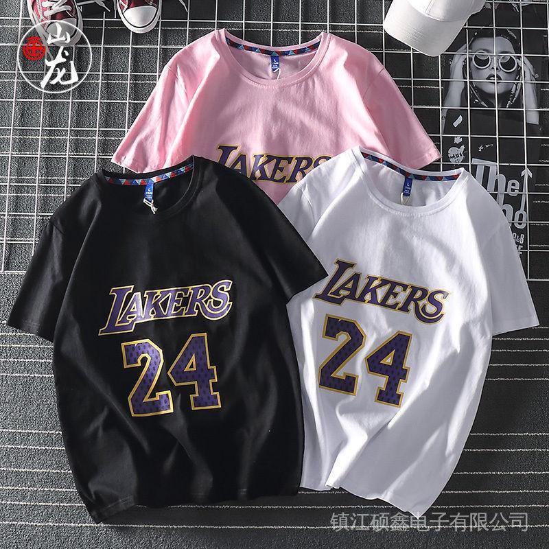 Áo Thun Ngắn Tay In Hình Đội Bóng Rổ Lakers Cá Tính Áo Thun Bóng Rổ In Số 24 Kobe Năng Động Thời Trang Dành Cho Nam Áo Thun Thể Thao Dáng Suông 23 Thời Trang